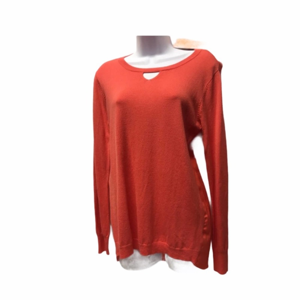 One A | NWT Coral Statement Blouse w/ Cut-Out •